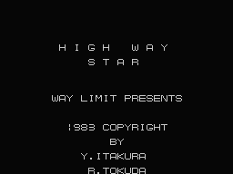 High Way Star Title Screen